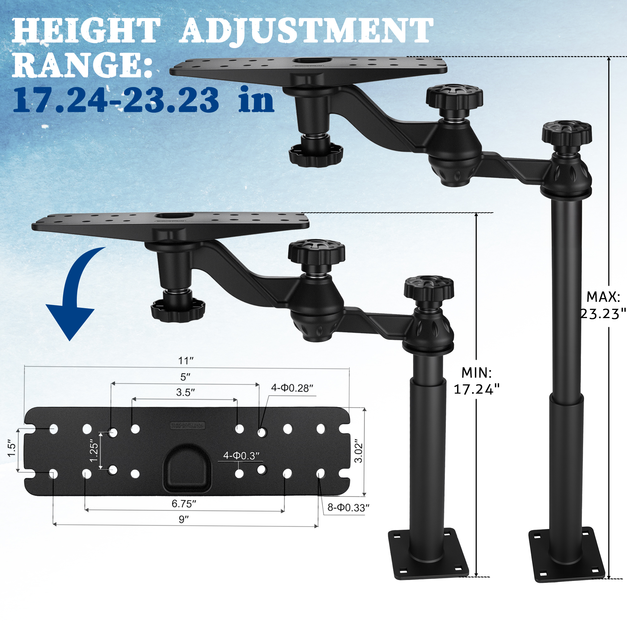 Telescoping Fish Finder Mount  - Fish Finder recensie en prijs
