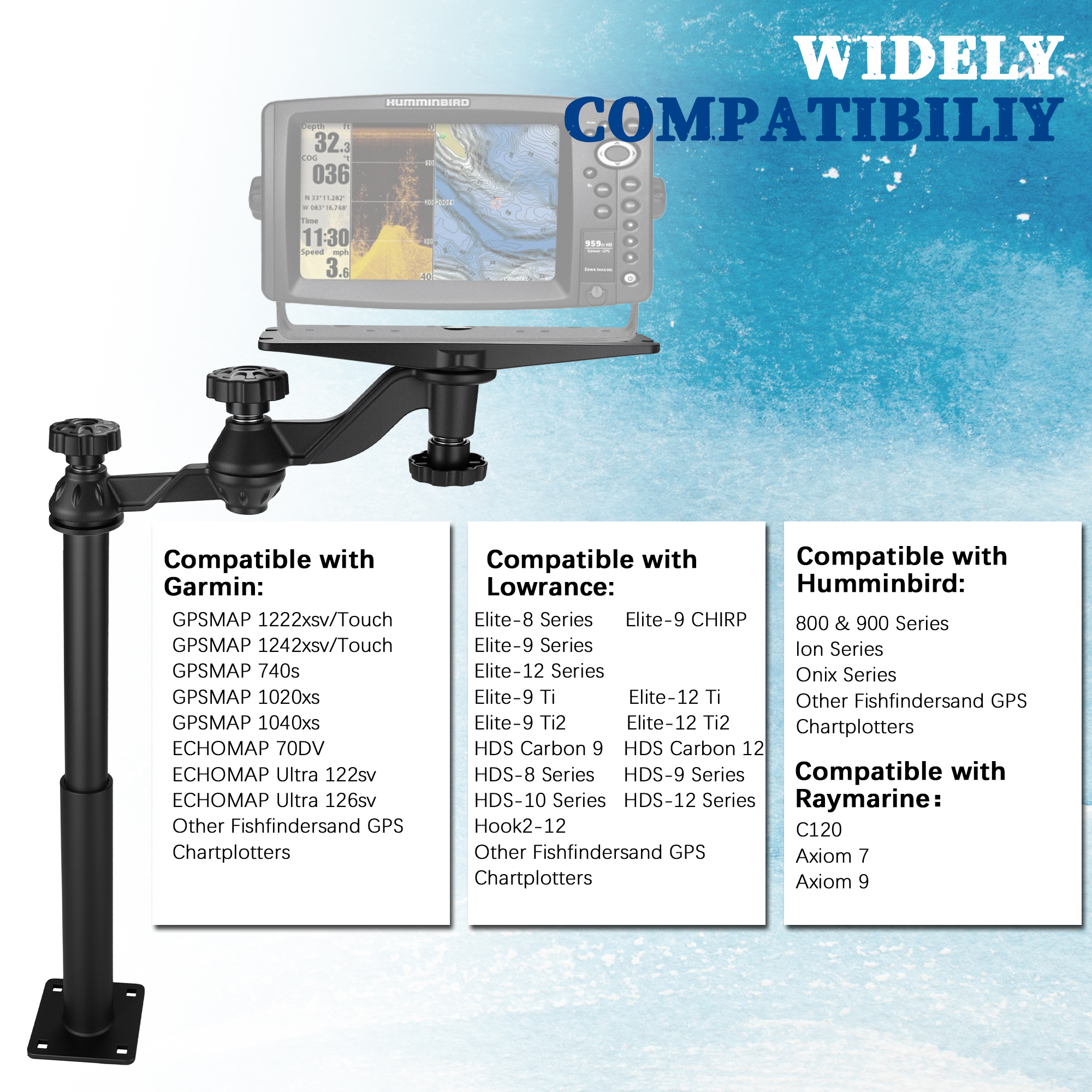 Telescoping Fish Finder Mount  - Fish Finder recensie en prijs