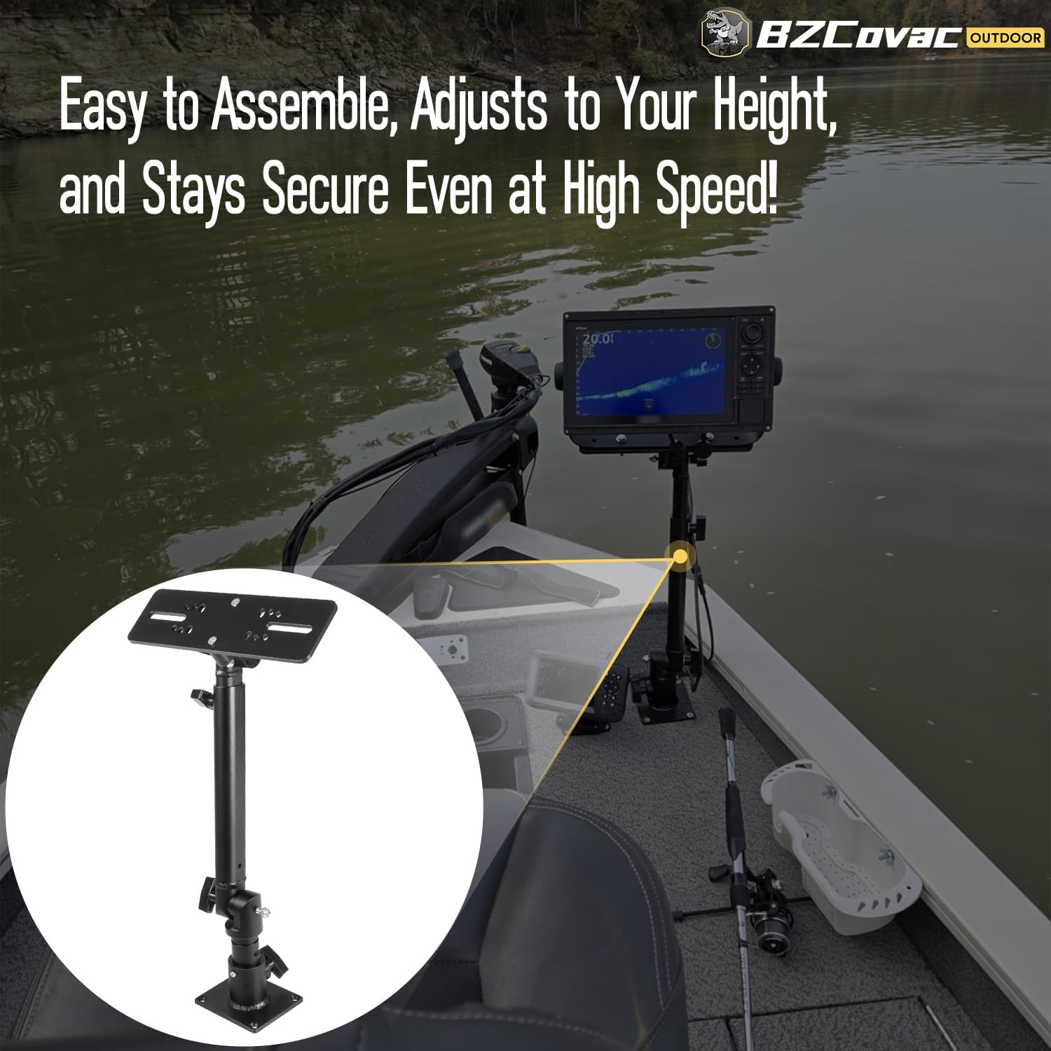 Marine Anodized Aluminum Monit - Fish Finder Mount recensie en prijs