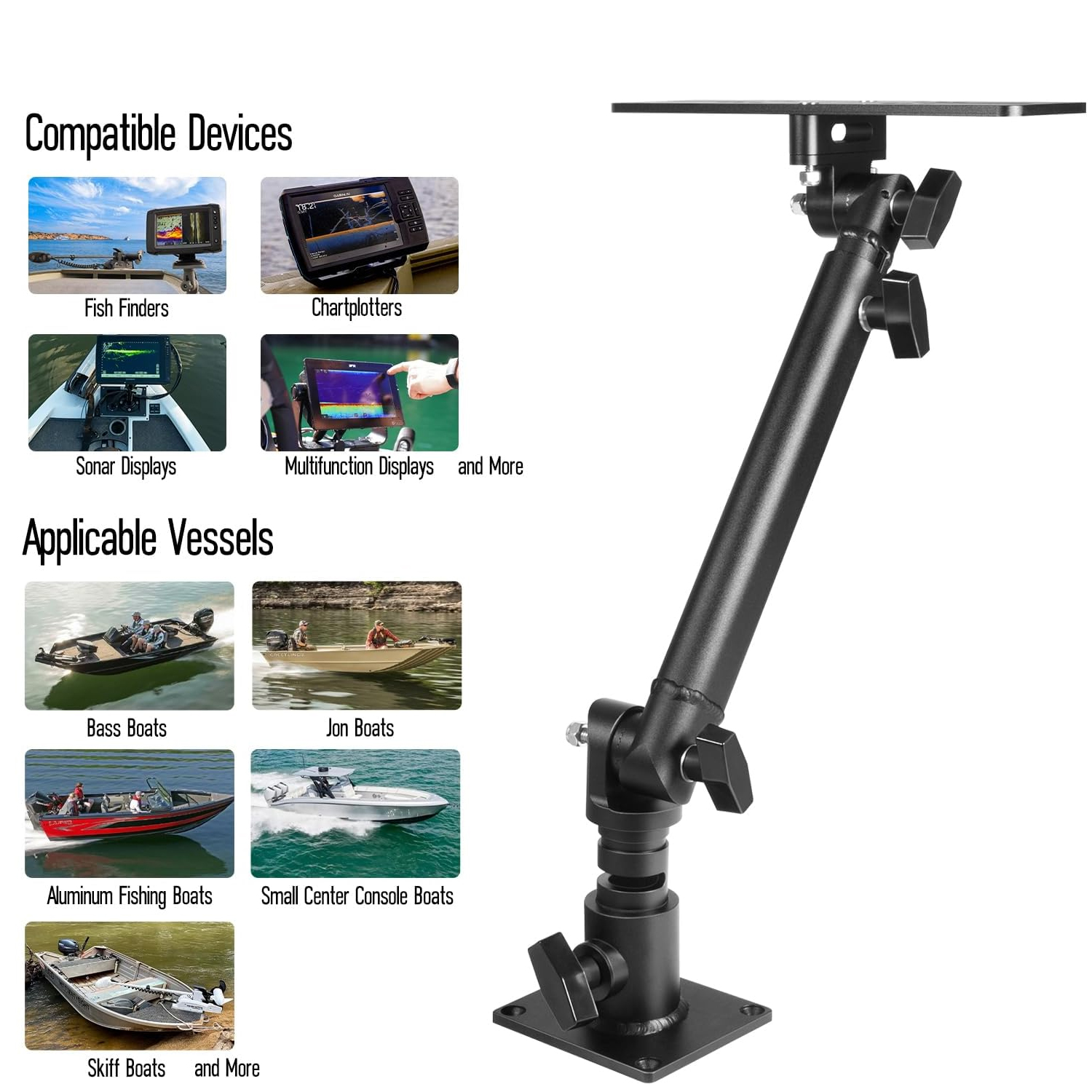 Marine Anodized Aluminum Monit - Fish Finder Mount recensie en prijs