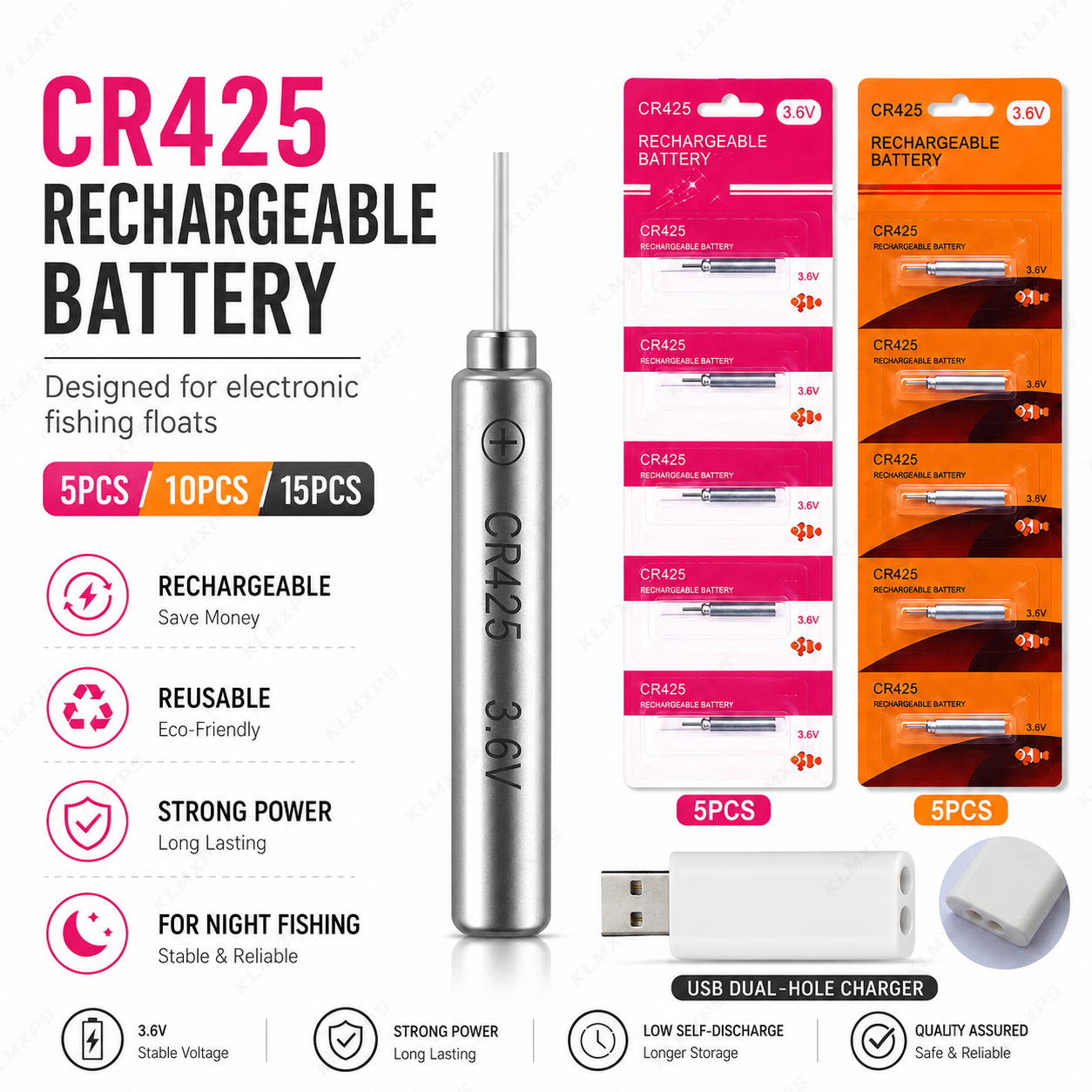 CR425 Rechargeable Battery for - Fish Finder Charger recensie en prijs