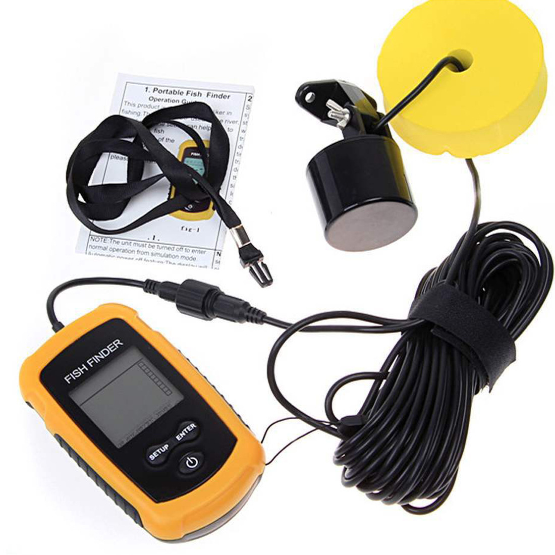 Alarm 100M Portable Sonar Fish - Fish Finder Transducer recensie en prijs