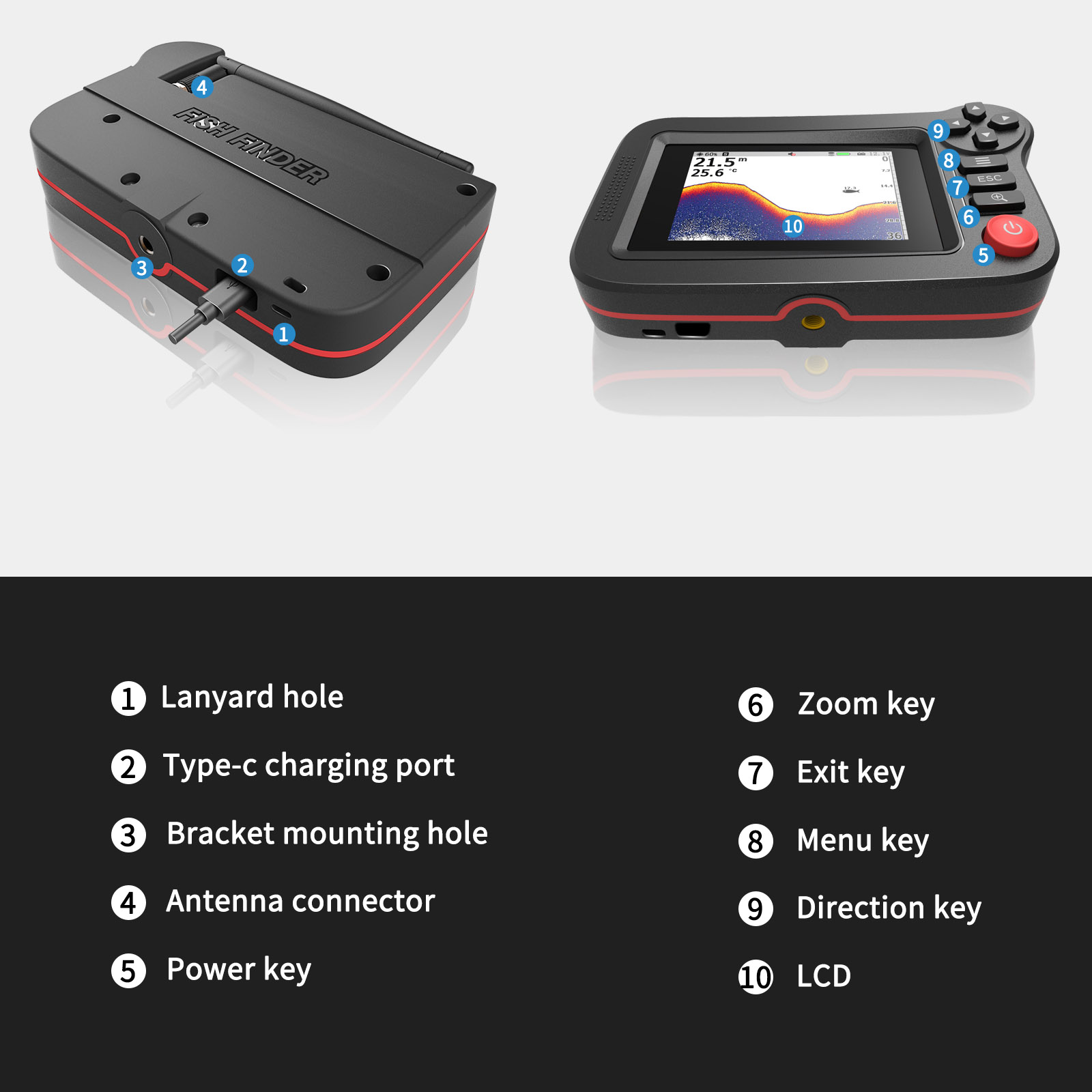 FindFish 200M Portable Fish Fi - Fish Finder Transducer recensie en prijs