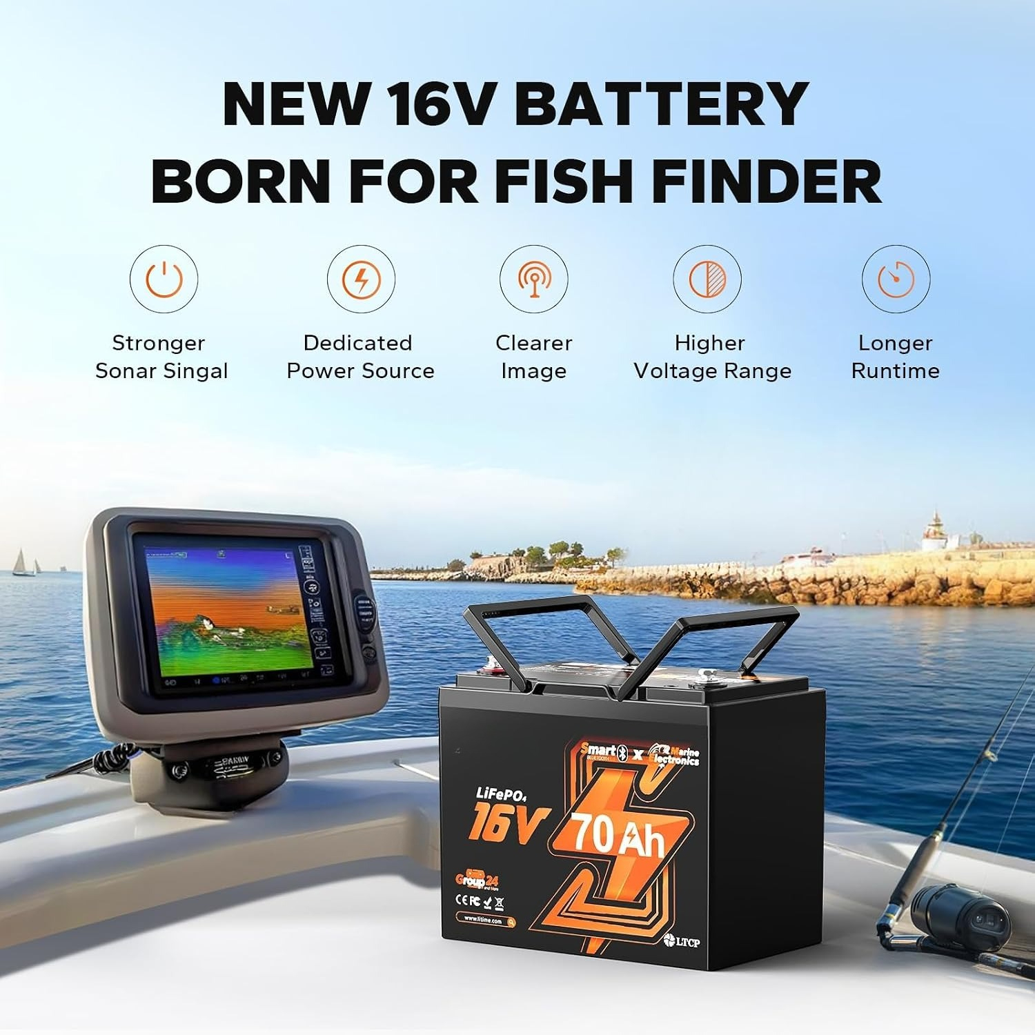 16V 70Ah Lithium Fish Finder B - Fish Finder Charger recensie en prijs