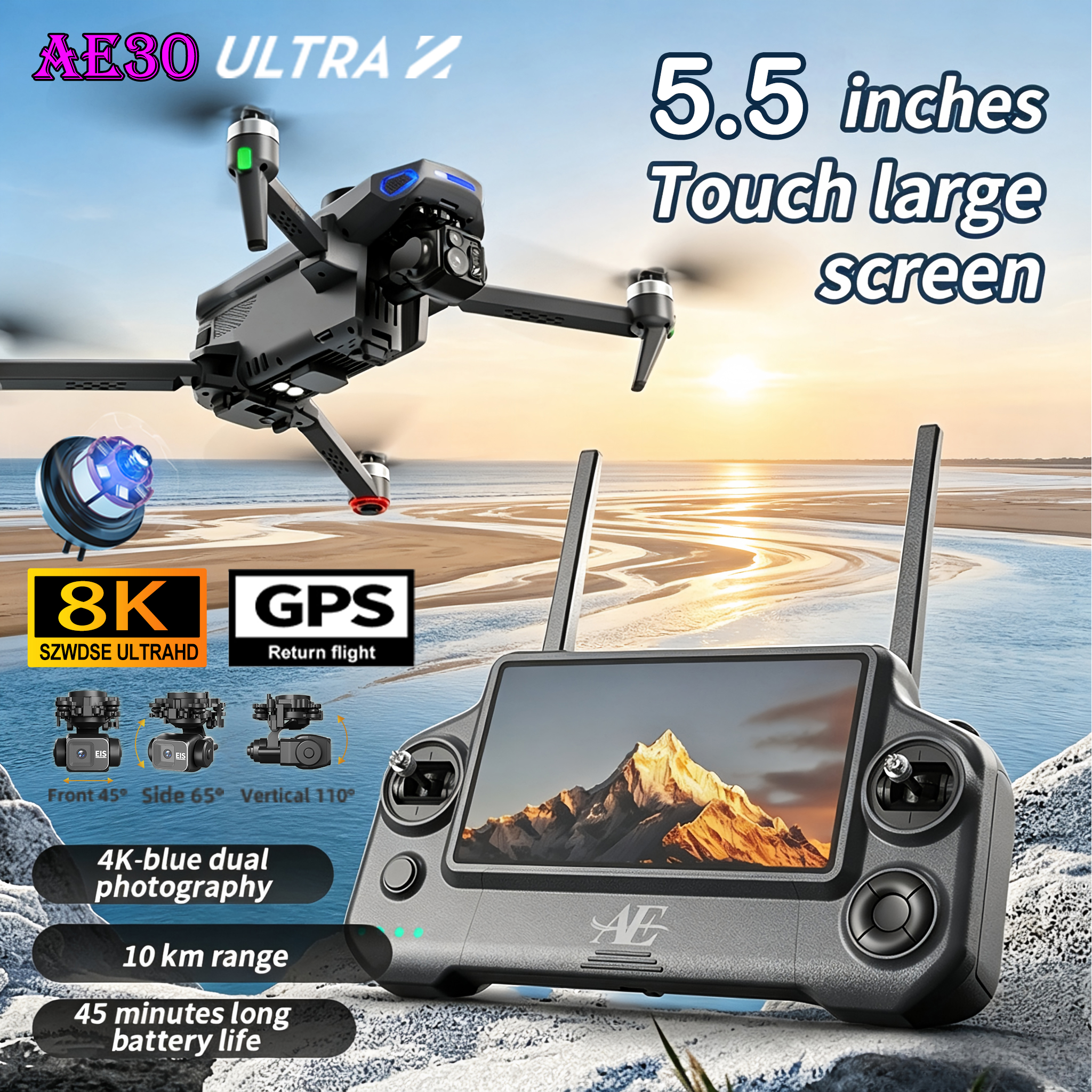 NEW AE30 Ultra GPS Drone 4K Pr - Fishing Gps recensie en prijs